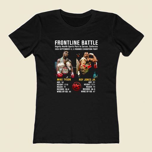 Mike Tyson Vs Roy Jones Jr 80s Womens T shirt