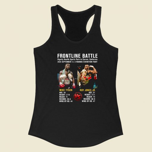 Mike Tyson Vs Roy Jones Jr Racerback Tank Top