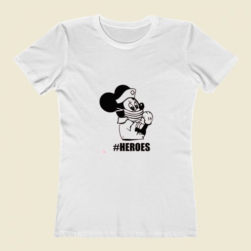 Minnie Mouse My Heroes From Covid 19 Classic Women T Shirt