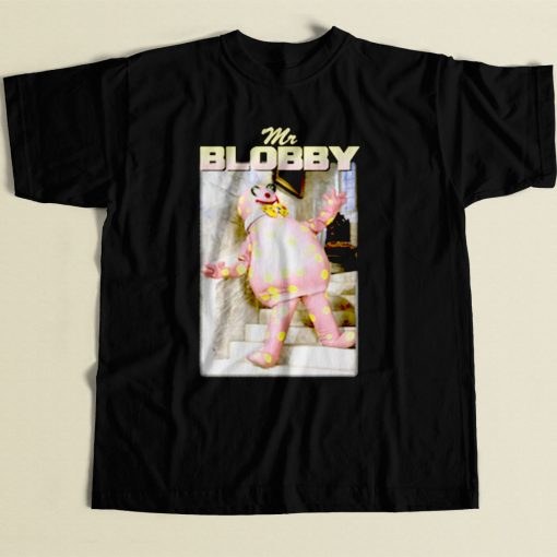 Mr Blobby Funny 90s 80s Mens T Shirt