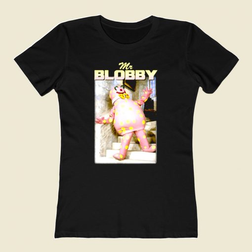 Mr Blobby Funny 90s 80s Womens T shirt