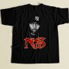 Nas Black Rapper 80s Mens T Shirt