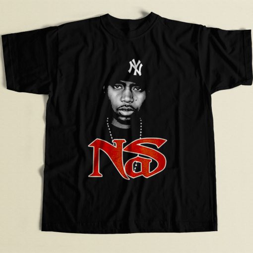 Nas Black Rapper 80s Mens T Shirt