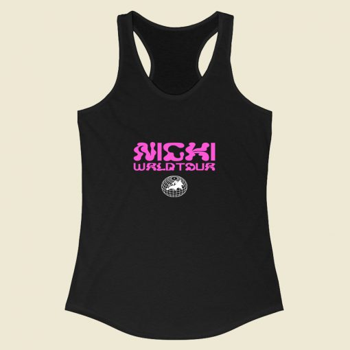 Nicki Minaj Wrld Tour 2019 Back Racerback Tank Top