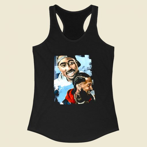 Nipsey Hussle 2 Pac Rapper Racerback Tank Top