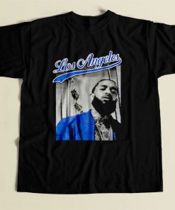 Nipsey Hussle Blue Los Angeles 80s Mens T Shirt