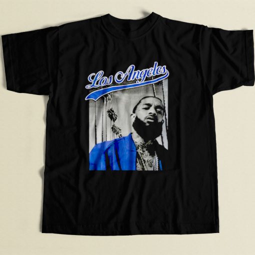 Nipsey Hussle Blue Los Angeles 80s Mens T Shirt