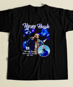 Nipsey Hussle Having Strong 80s Mens T Shirt