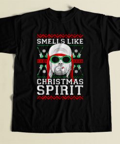 Nirvana Smells Like Christmas Spirit 80s Mens T Shirt