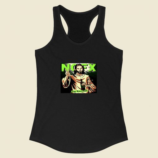 Nofx Never Trust A Hippy Racerback Tank Top