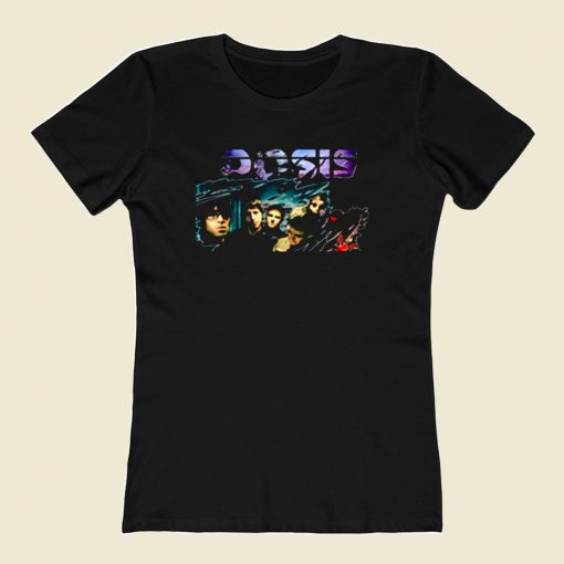 Oasis Noel Galagher British Rock 80s Womens T shirt