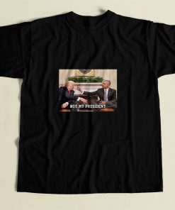 Obama Flips Off Trump 80s Mens T Shirt