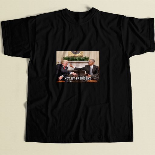 Obama Flips Off Trump 80s Mens T Shirt