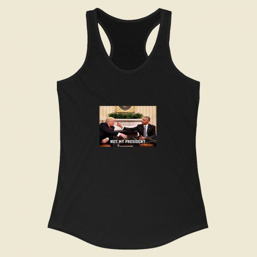 Obama Flips Off Trump Racerback Tank Top