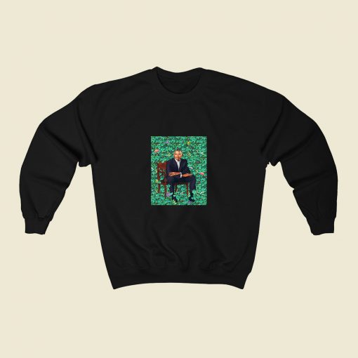 Obama Portraits Blend Paint 80s Sweatshirt Style