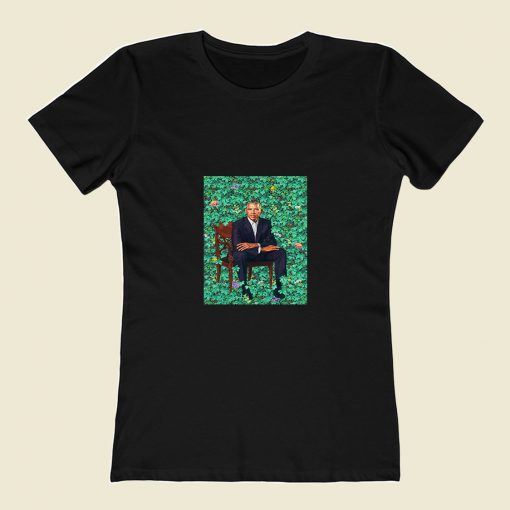 Obama Portraits Blend Paint 80s Womens T shirt