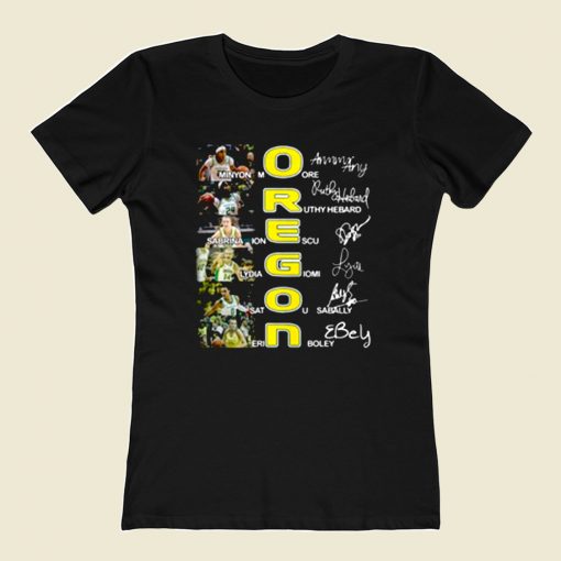 Oregon Ducks Minyon Moore Ruthy Hebard Sign 80s Womens T shirt