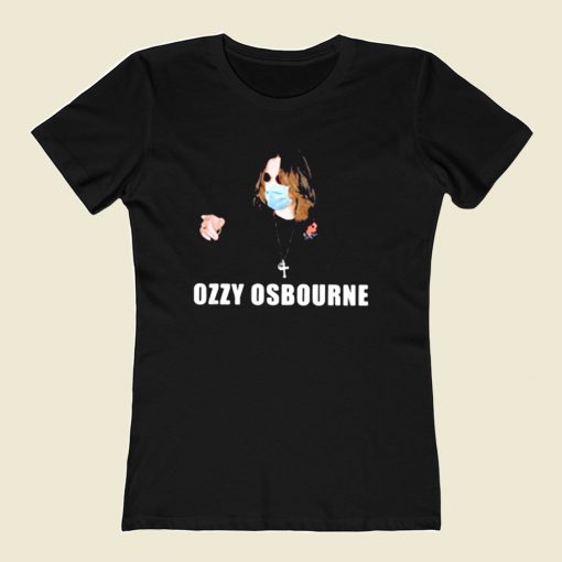 Ozzy Osbourne Mask Covid 19 80s Womens T shirt