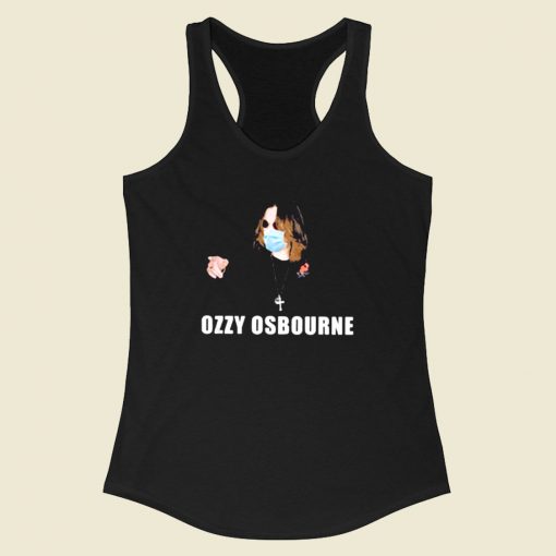 Ozzy Osbourne Mask Covid 19 Racerback Tank Top