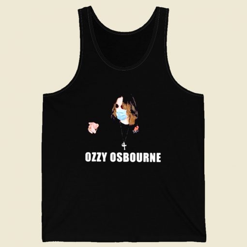 Ozzy Osbourne Mask Covid 19 Retro Mens Tank Top