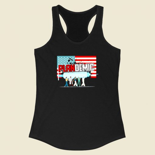 Pandemic 2020 Quarantine Social Distancing Racerback Tank Top