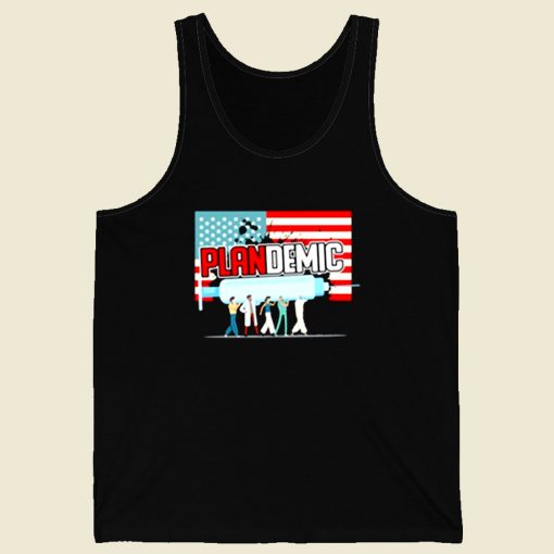 Pandemic 2020 Quarantine Social Distancing Retro Mens Tank Top