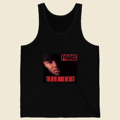 Paris The Devil Made Me Do It Retro Mens Tank Top