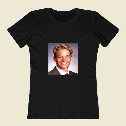 Paul Walker Young 80s Womens T shirt