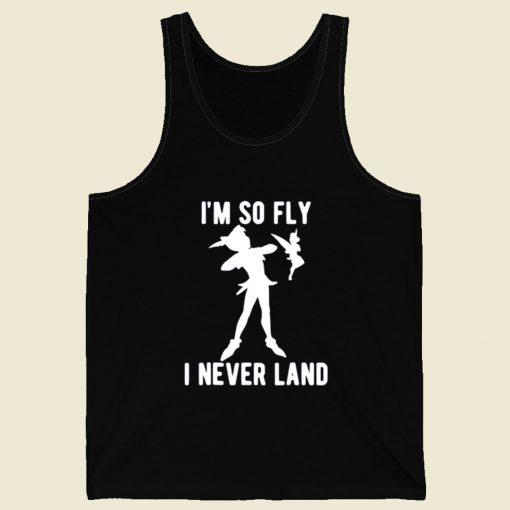 Peter Pan Im So Fly I Never Land Retro Mens Tank Top