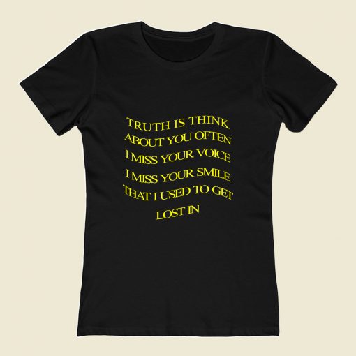 Phora Fake Smiles Lyrics Back 80s Womens T shirt