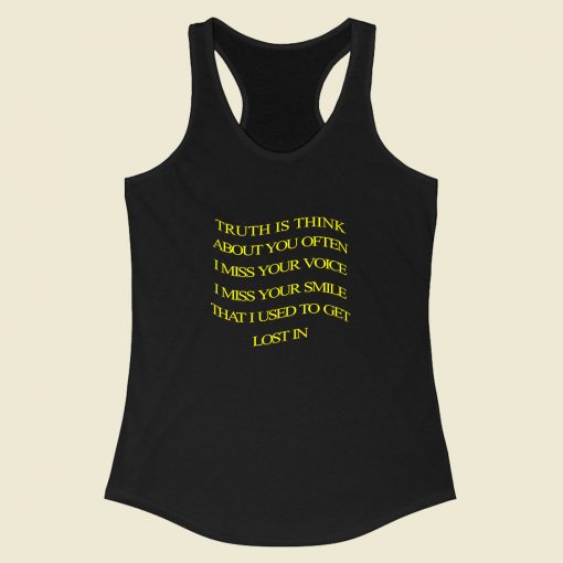 Phora Fake Smiles Lyrics Back Racerback Tank Top