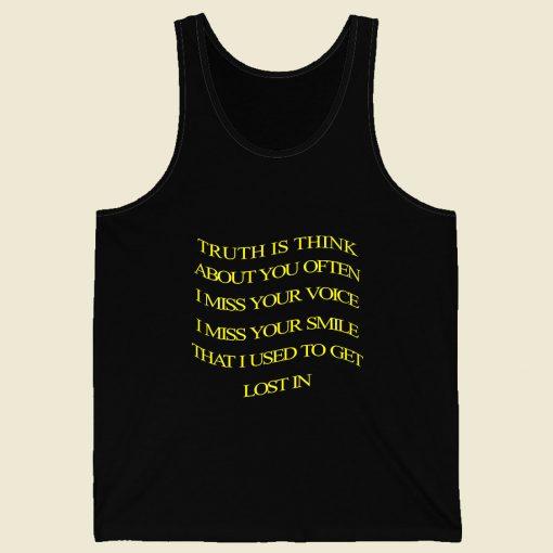 Phora Fake Smiles Lyrics Back Retro Mens Tank Top