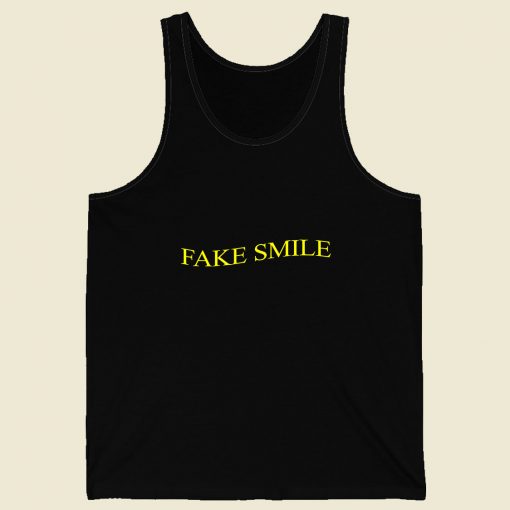 Phora Fake Smiles Lyrics Front Retro Mens Tank Top