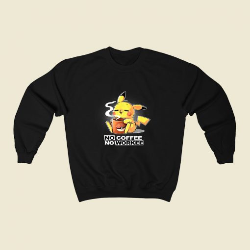 Pikachu Coffe 80s Sweatshirt Style