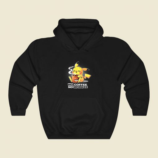 Pikachu Coffe Cool Hoodie Fashion