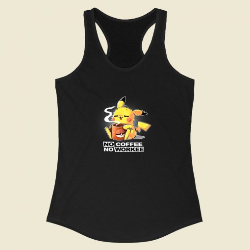 Pikachu Coffe Racerback Tank Top