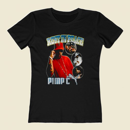 Pimp C Memory Rapper 80s Womens T shirt