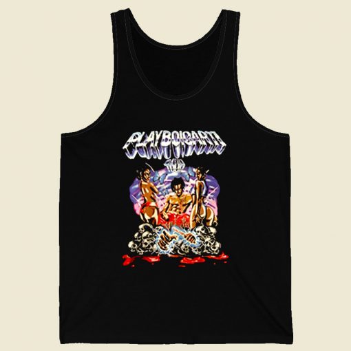 Playboi Carti Tour Artwork Retro Mens Tank Top