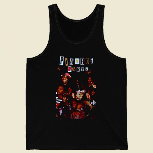 Playboi Carti Tour Concert Hip Hop Retro Mens Tank Top