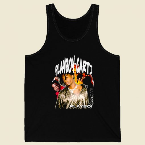 Playboy Carti Rap Homage Retro Mens Tank Top