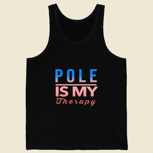 Pole Is My Therapy Retro Mens Tank Top