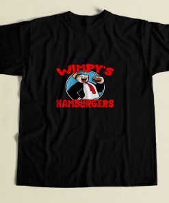 Popeye The Sailor Man Wimpys Hamburgers 80s Mens T Shirt