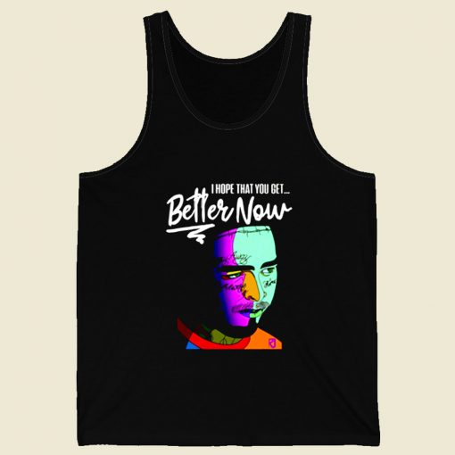 Post Malone I Hope That You Get Better Retro Mens Tank Top