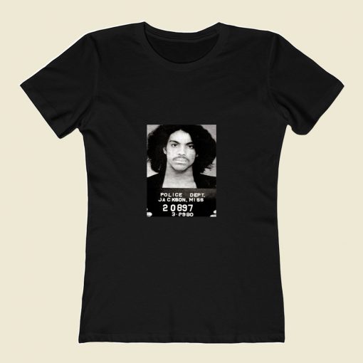 Prince Mugshot 80s Womens T shirt