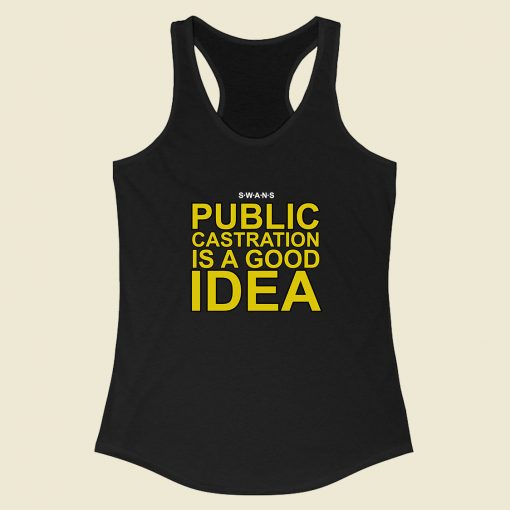 Public Castration Racerback Tank Top Fashionable