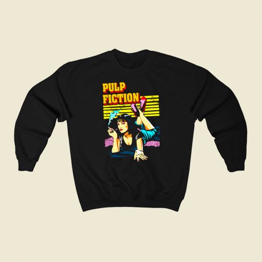 Pulp Fiction Uma Thurman 80s Sweatshirt Style