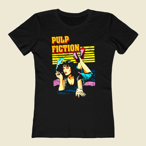 Pulp Fiction Uma Thurman 80s Womens T shirt