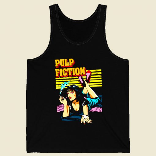 Pulp Fiction Uma Thurman Retro Mens Tank Top