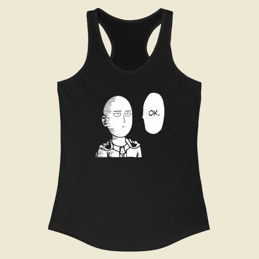 Punch Man Ok Racerback Tank Top Fashionable