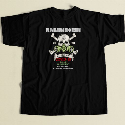 Rammstein 2020 Pandemic Covid 19 80s Mens T Shirt